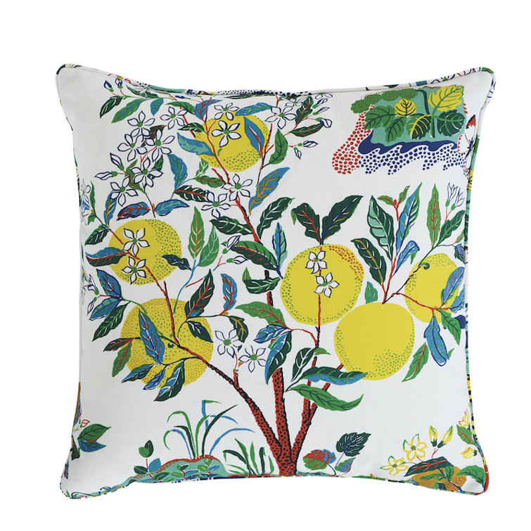 Citrus Garden Outdoor Square Pillow Cover Insert